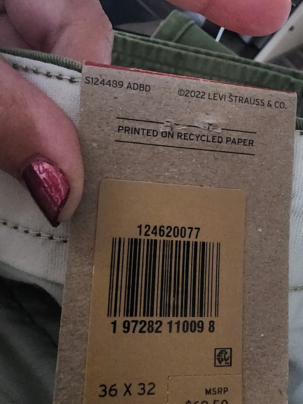Levi's Ace Cargo Pants Olive Green 36 x 32 - Picture 11 of 16